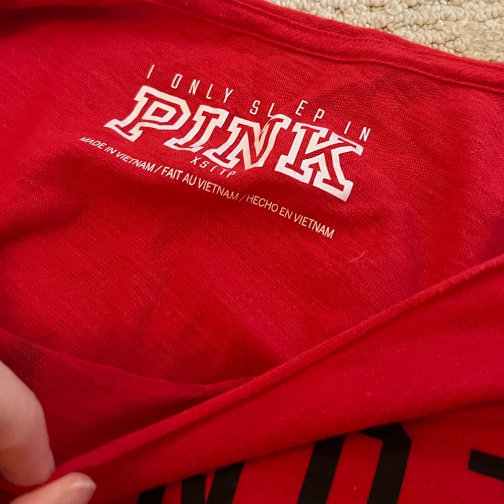 Vintage VS pink I’m not a morning person tunic XS - Picture 5 of 5